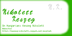 nikolett keszeg business card